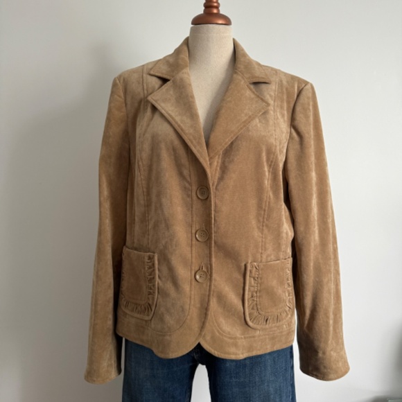 Conrad C Collection - Tan Velvet Jacket /Blaser - Picture 2 of 12